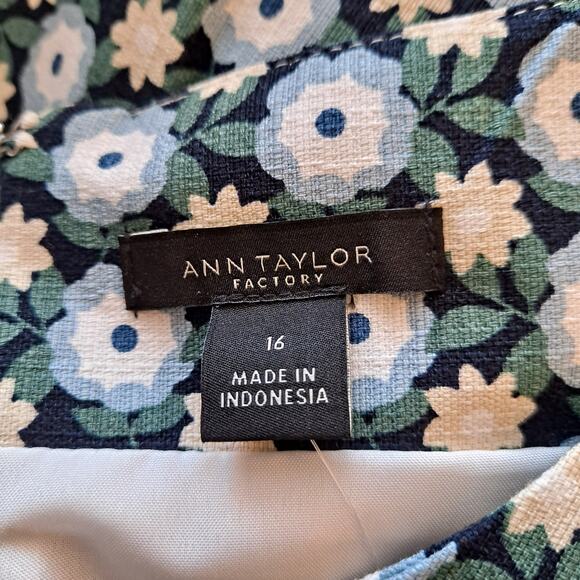 NWT Ann Taylor Dress Floral Print Sleeveless Mini Sheath Multi Womens Size 16 - Picture 9 of 12